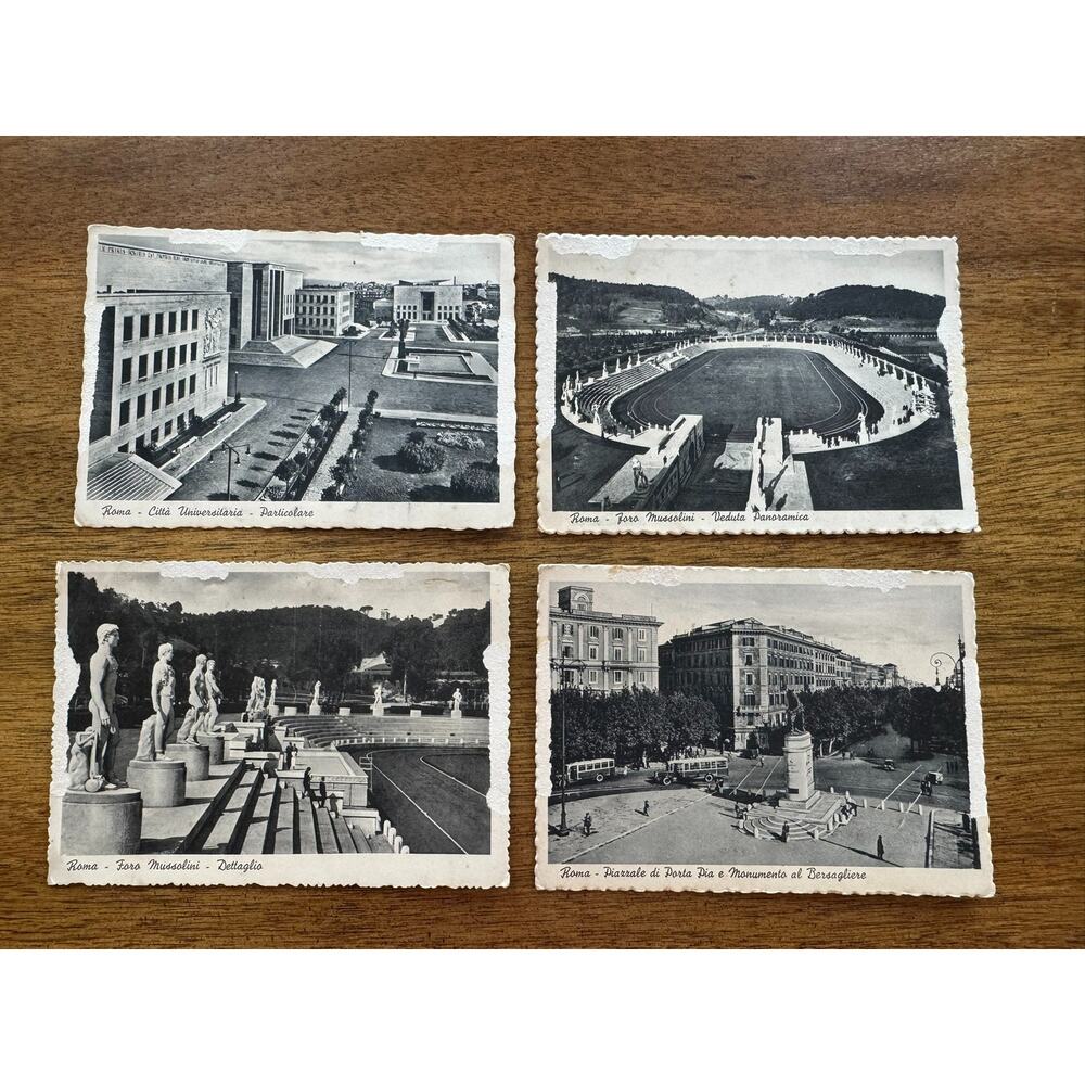 Vintage Rome Italy Postcard Lot of 4 Similbrom Deckle Edge Unposted